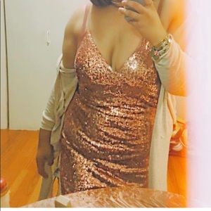 Rose gold sparkle dress